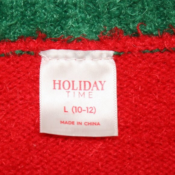 HOLIDAY TIME Sweater Knit Christmas Party Ugly Reindeer Red Green Unisex Large - Picture 5 of 11